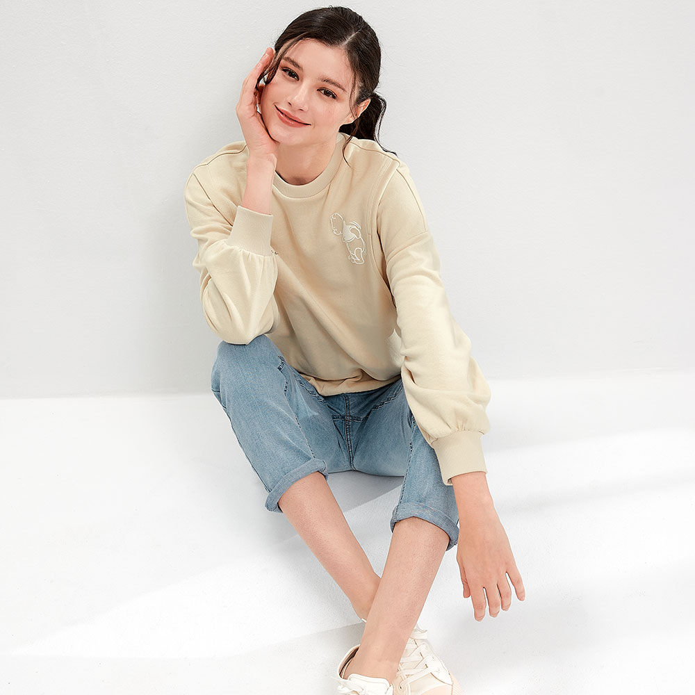 迪士尼維尼寬版泡泡袖孕哺上衣