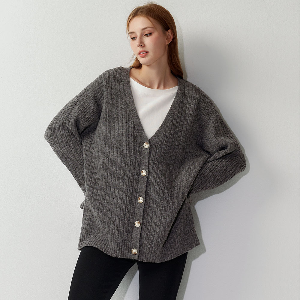 V領開襟孕哺針織衫(兩穿)