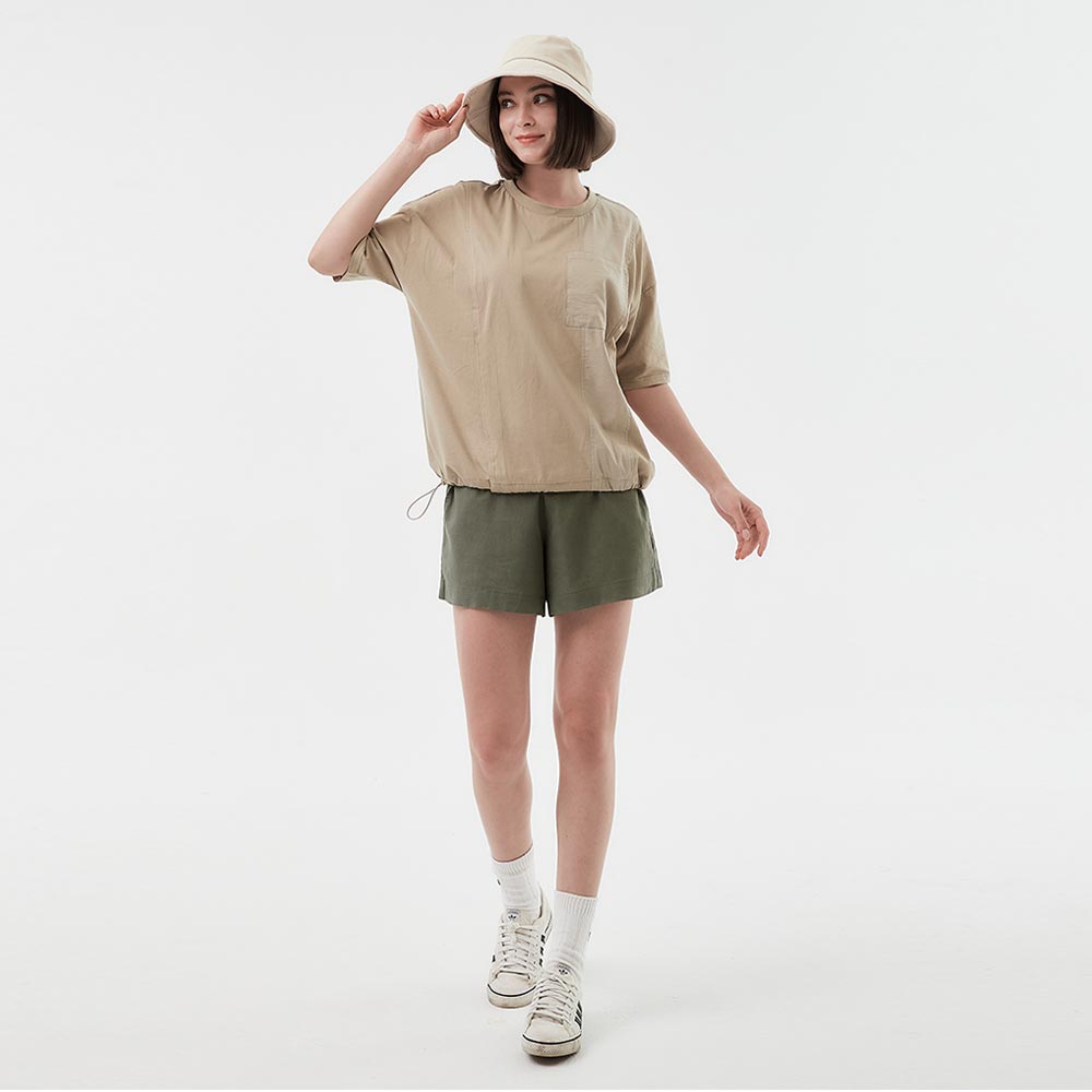 異材質拼接口袋上衣