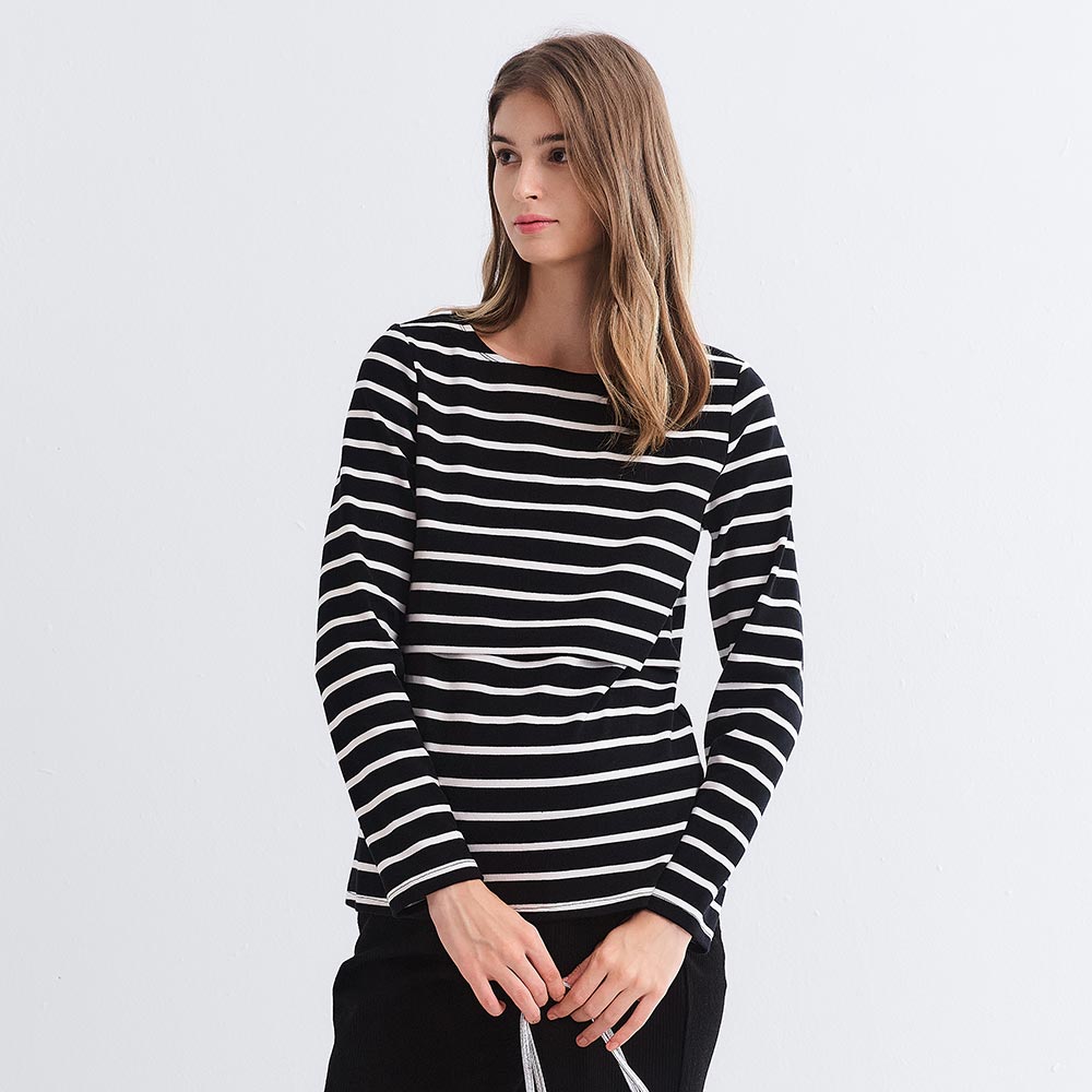 船領橫紋孕哺上衣