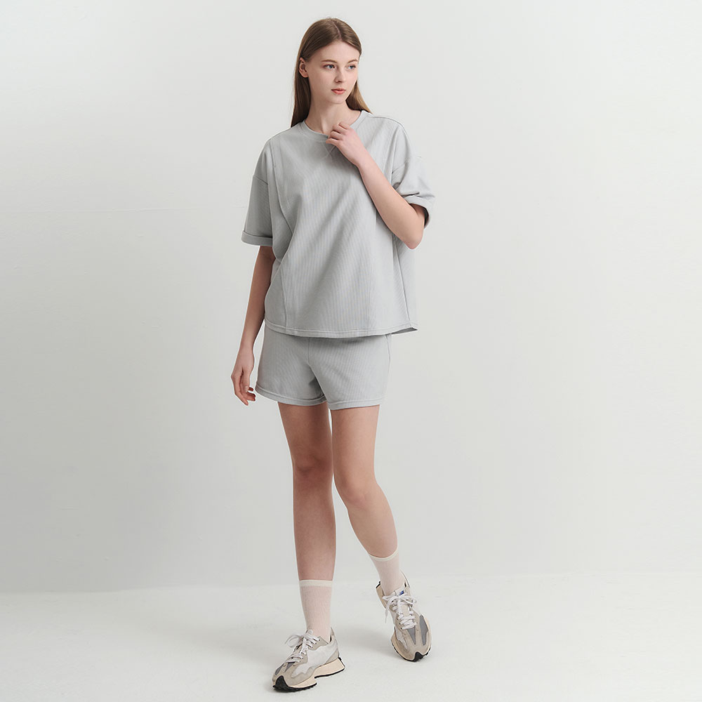 華夫格休閒寬版孕哺上衣