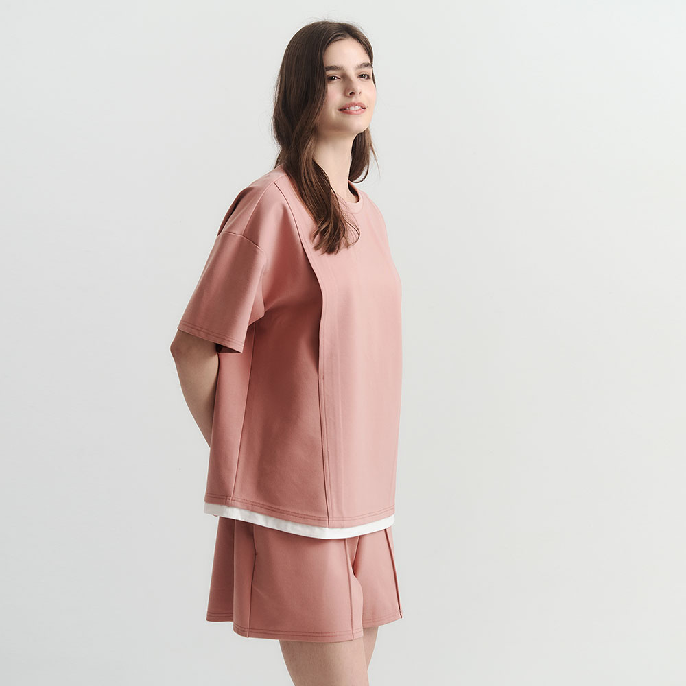 涼感休閒寬版孕哺上衣