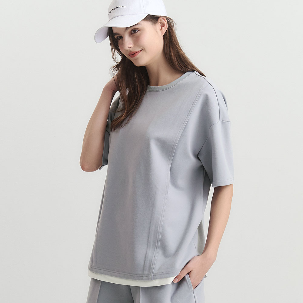 涼感休閒寬版孕哺上衣