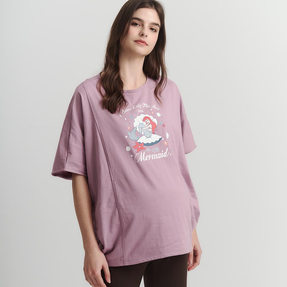 迪士尼小美人魚寬鬆孕哺罩衫