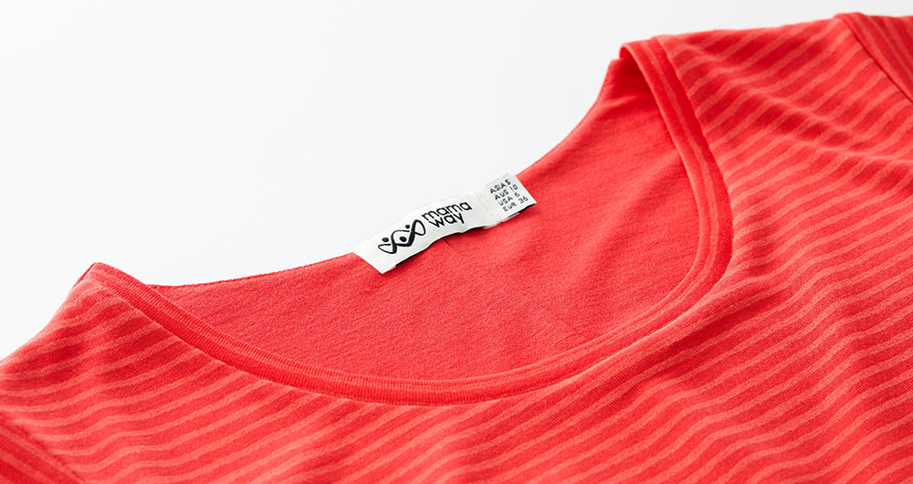 隱形橫紋孕哺洋裝