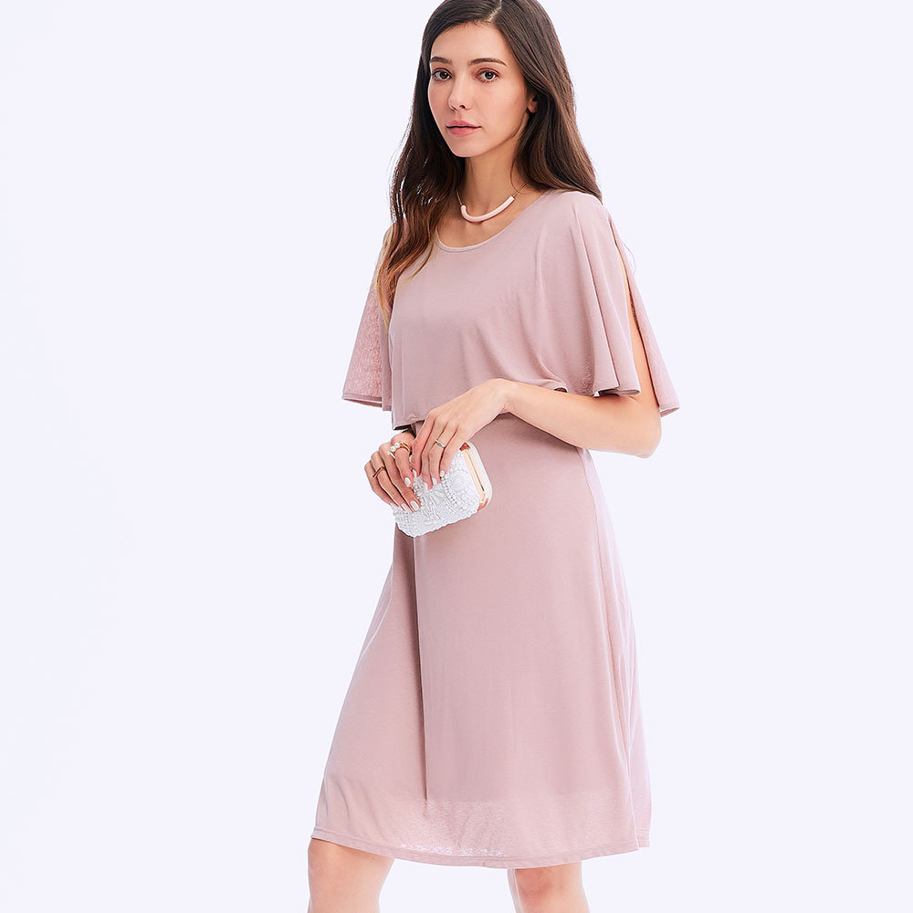 冰涼飄逸孕哺洋裝