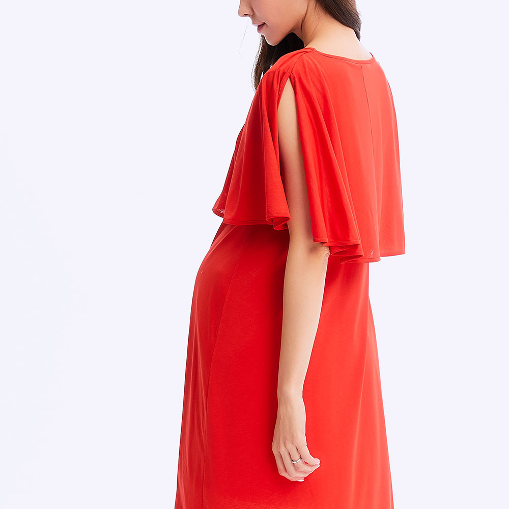 冰涼飄逸孕哺洋裝