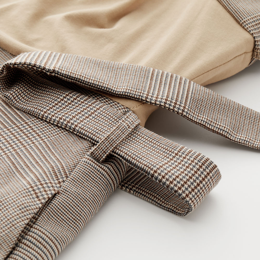 拼接綁帶孕哺洋裝