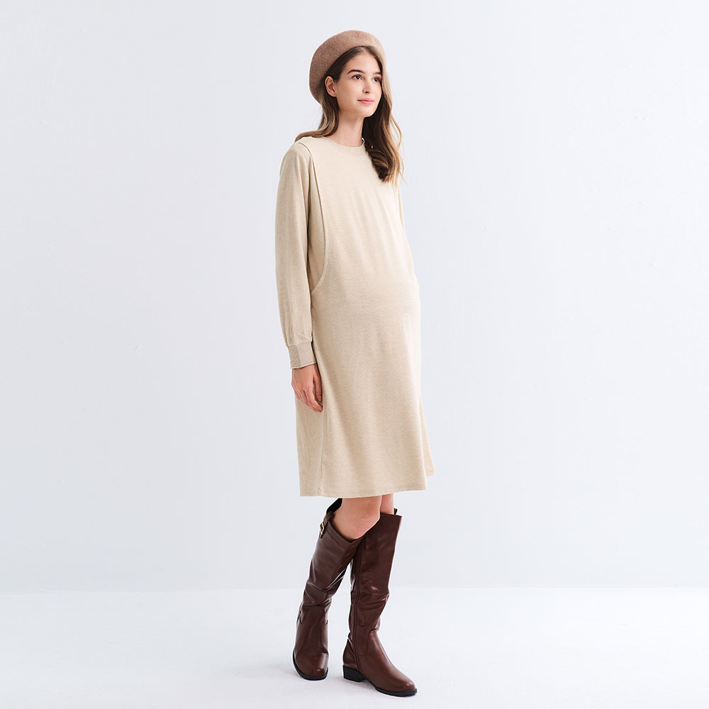 柔軟針織孕哺連身裙 柔軟針織孕哺連身裙