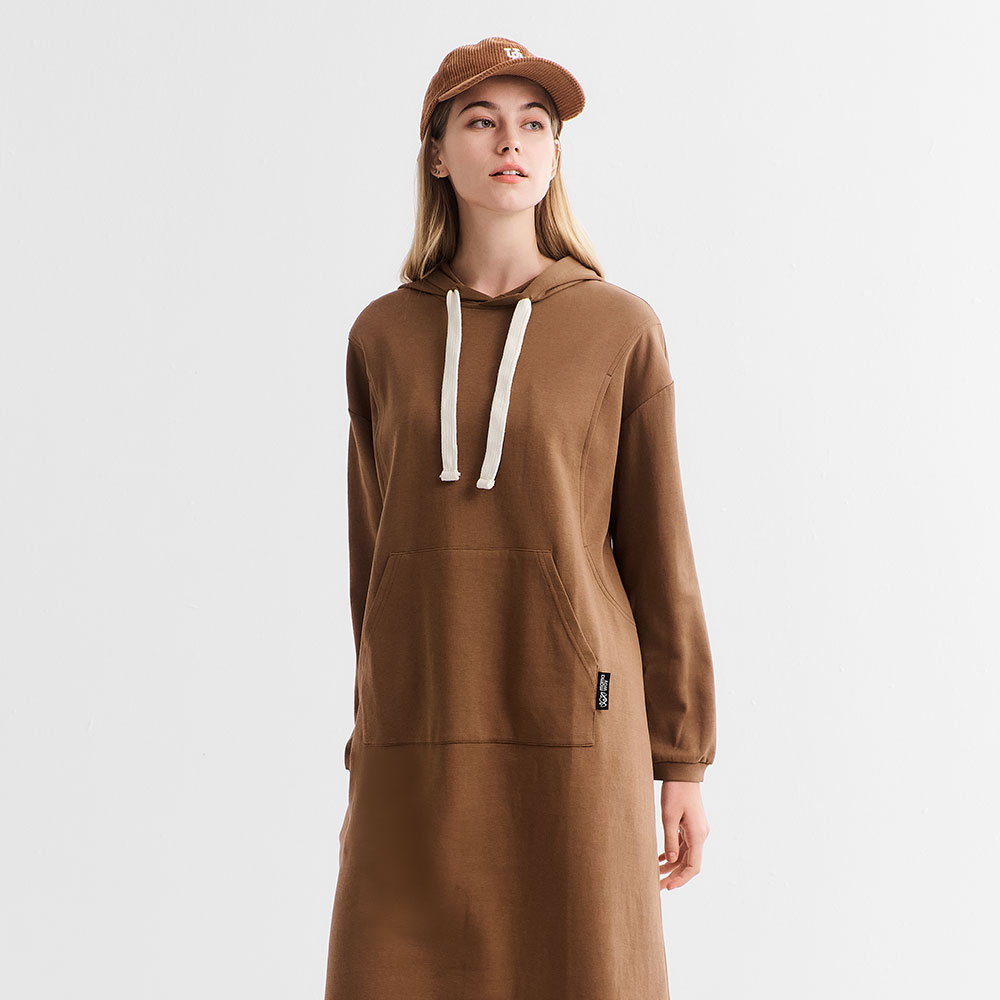 棉質寬鬆連帽孕哺洋裝 棉質寬鬆連帽孕哺洋裝