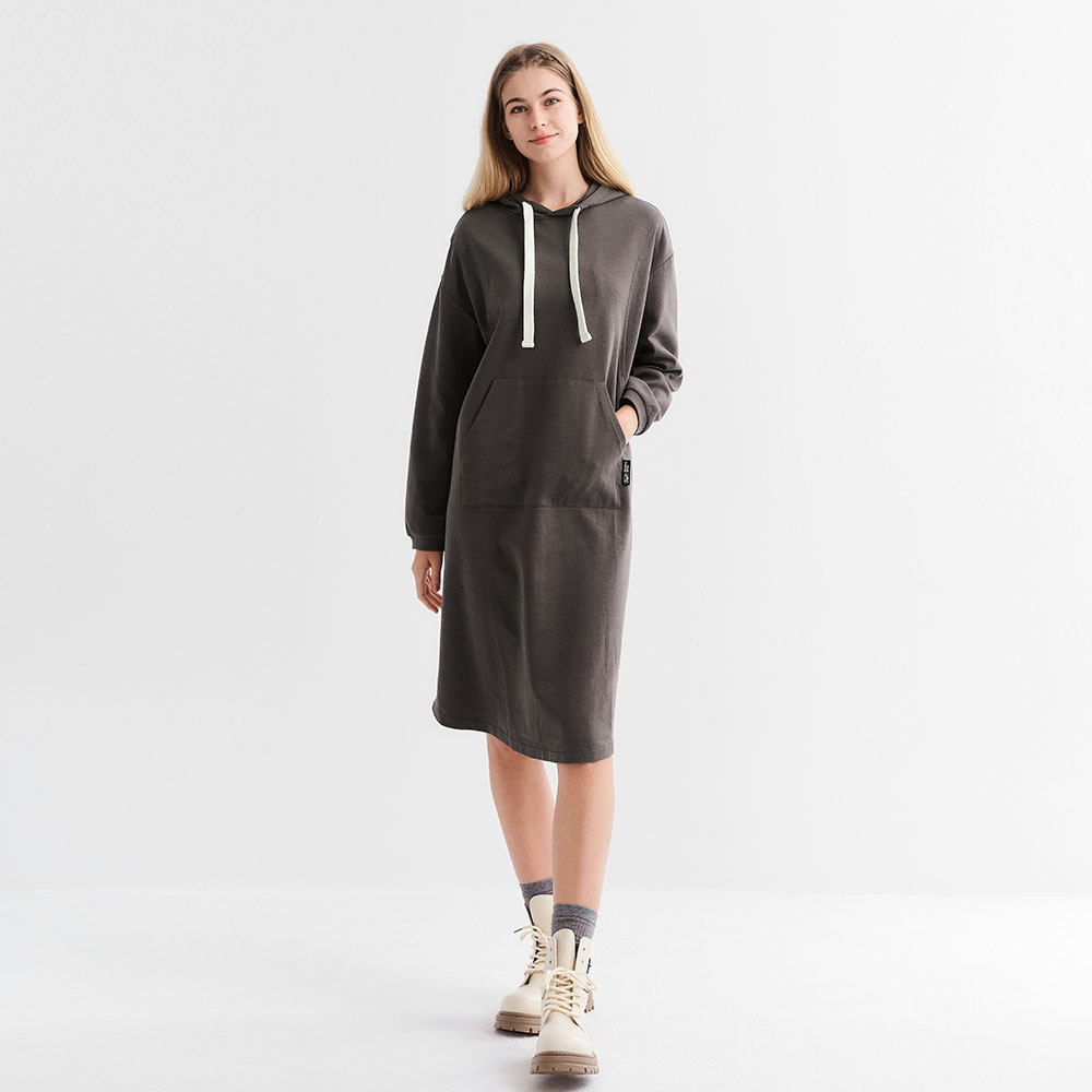 棉質寬鬆連帽孕哺洋裝