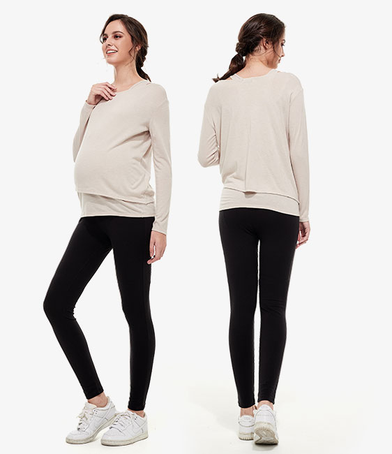 碳磨保暖瑜珈孕婦褲