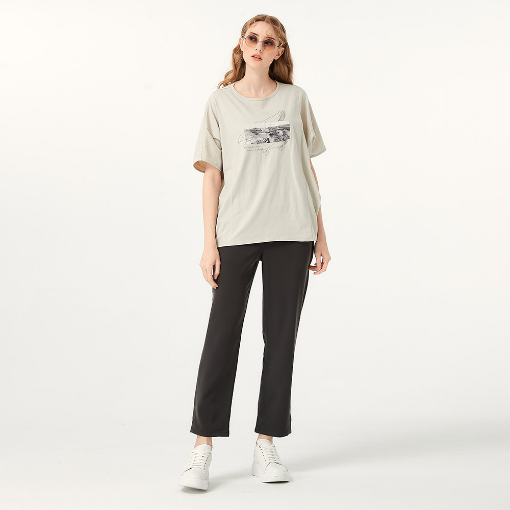 彈性修身九分上班孕婦褲