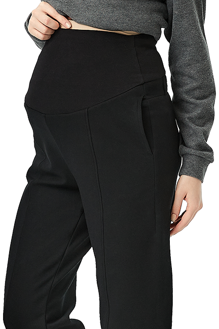 彈力壓線上班孕婦褲