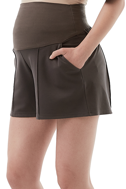 彈力壓線孕婦短褲