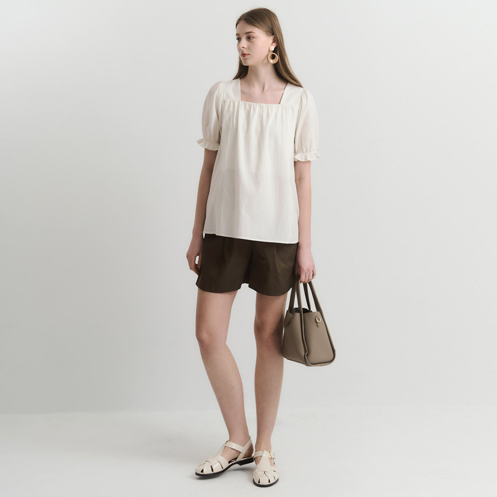 簡約打摺西裝孕婦短褲