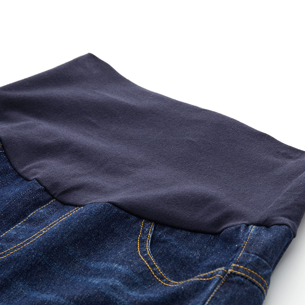 刷白抓破抽鬚牛仔孕婦短褲