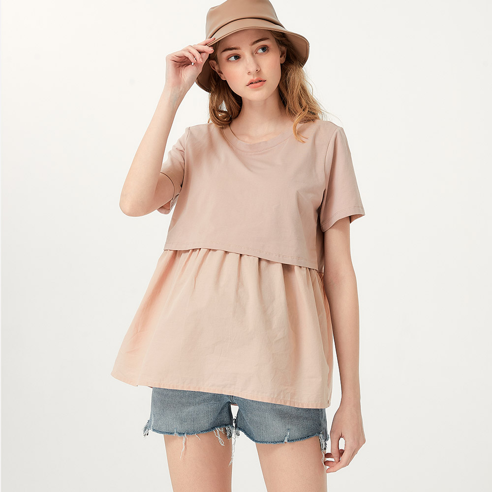 開岔抽鬚牛仔孕婦短褲 開岔抽鬚牛仔孕婦短褲