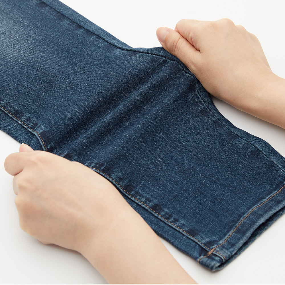 水洗刷色彈性牛仔孕婦褲