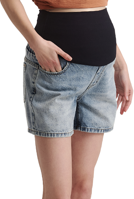 舒適寬鬆牛仔孕婦短褲