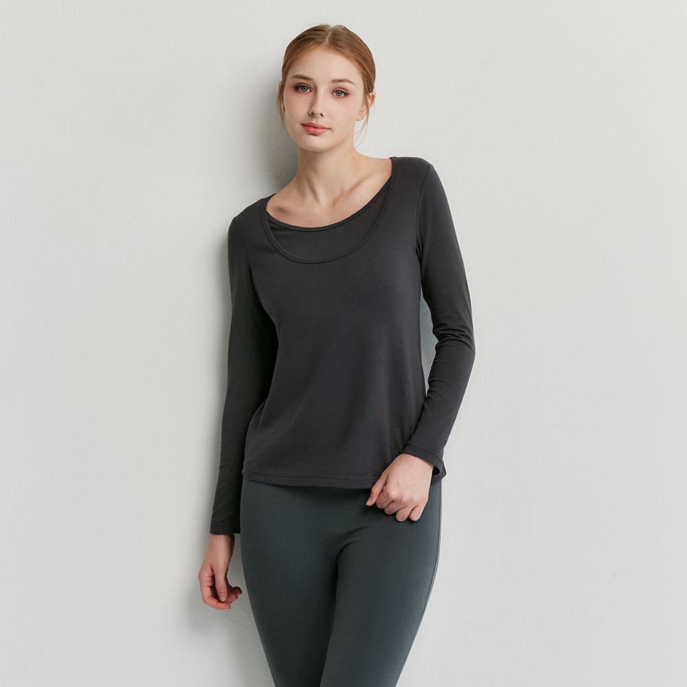 圓領保暖孕哺蓄熱衣