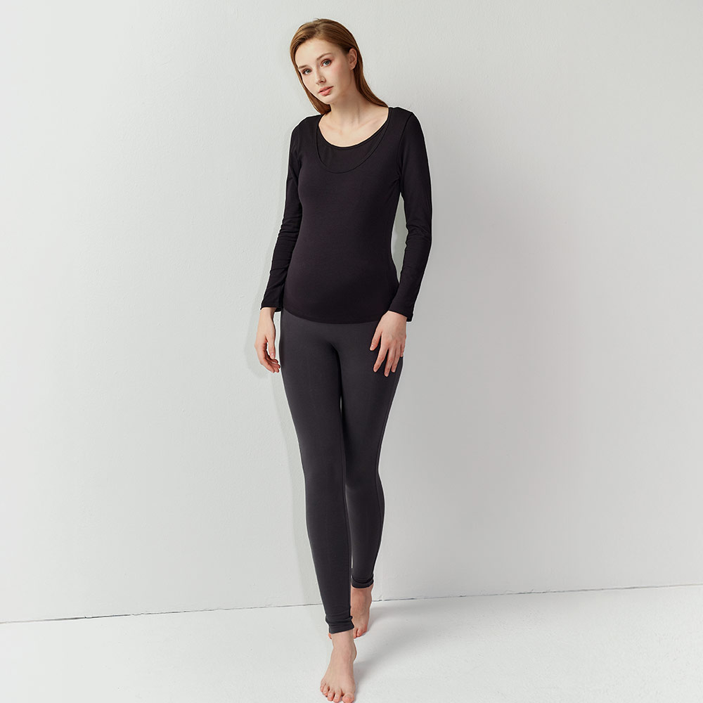 圓領保暖孕哺蓄熱衣