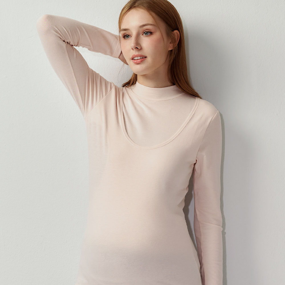 高領保暖孕哺蓄熱衣