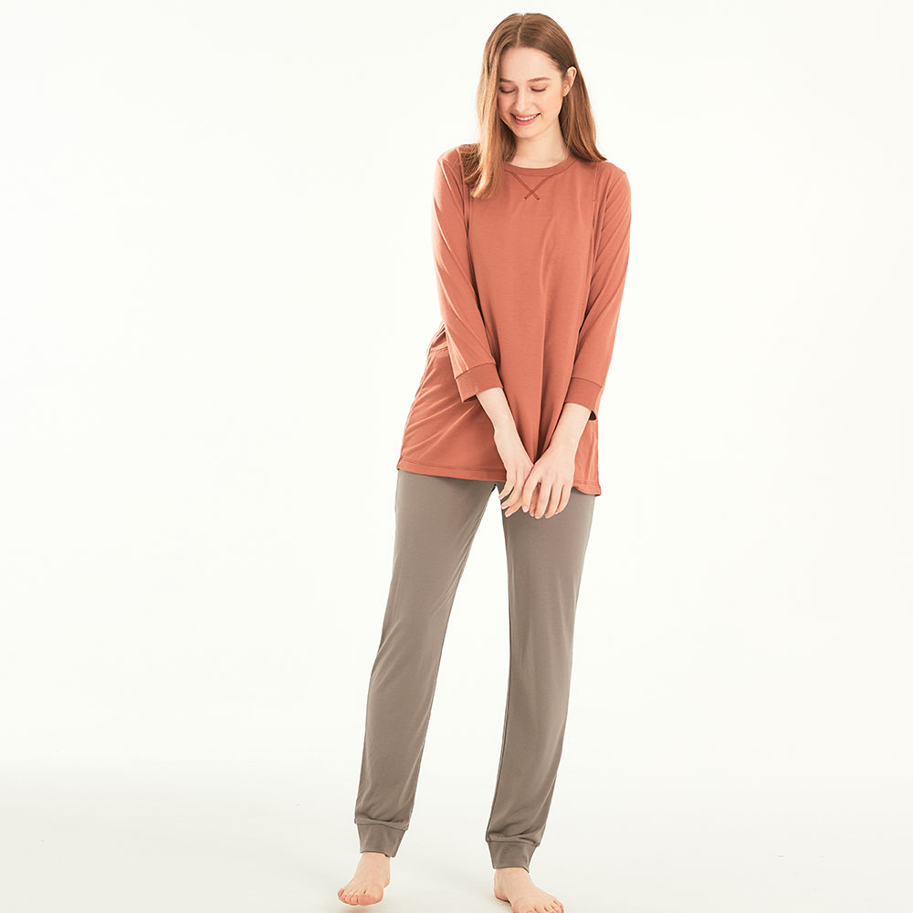 素色撞色孕哺居家服組 素色撞色孕哺居家服組