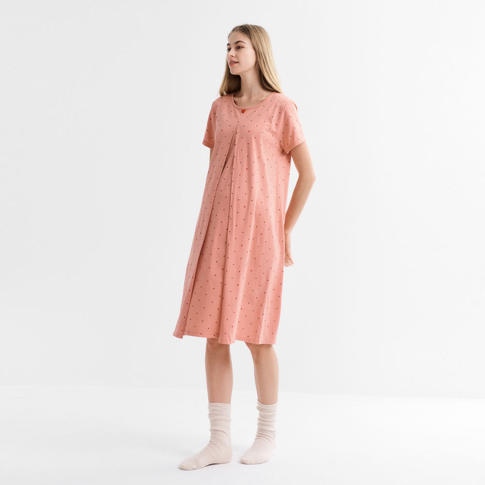 莫代爾點點米奇頭孕哺居家洋裝 莫代爾點點米奇頭孕哺居家洋裝