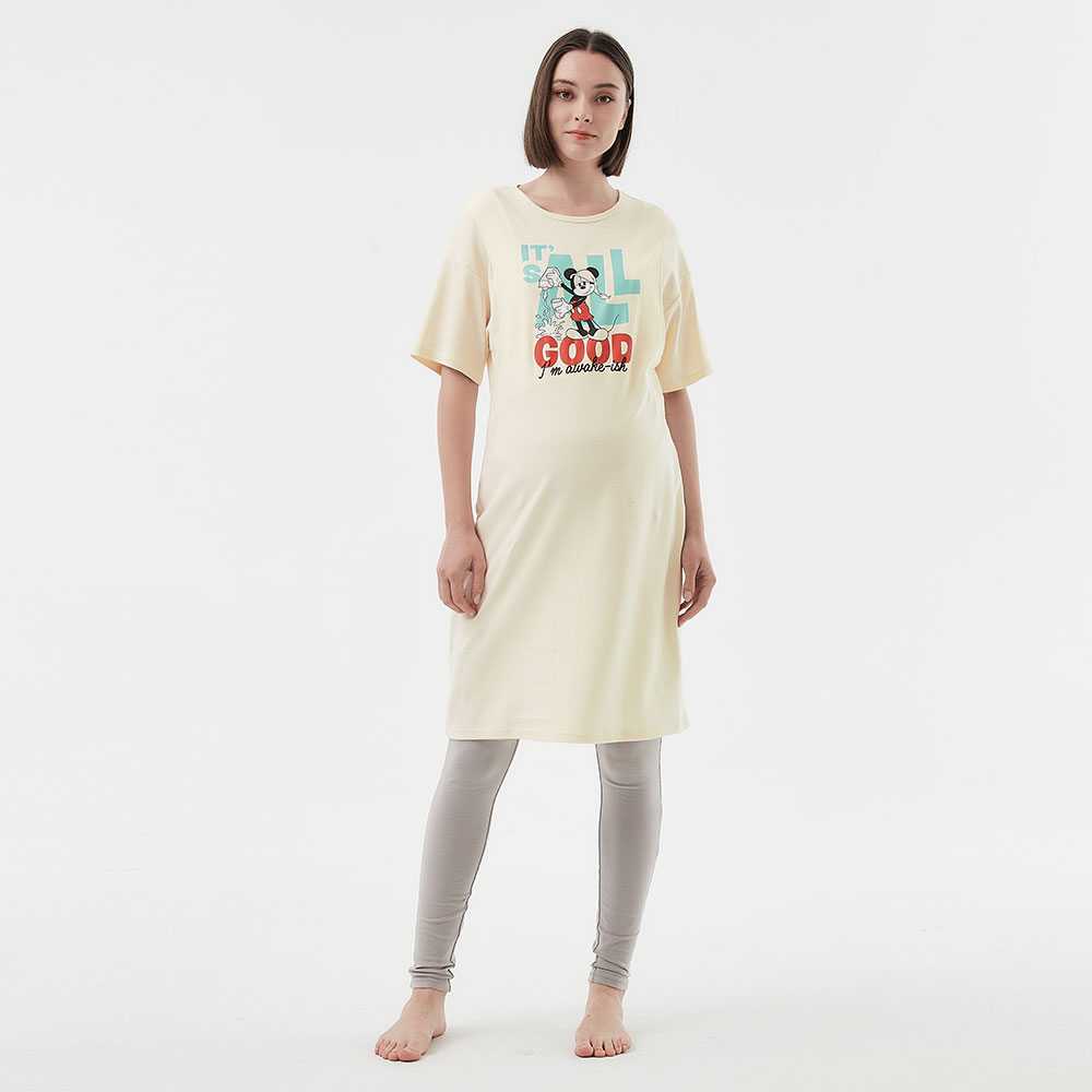 迪士尼早安米奇孕哺居家洋裝